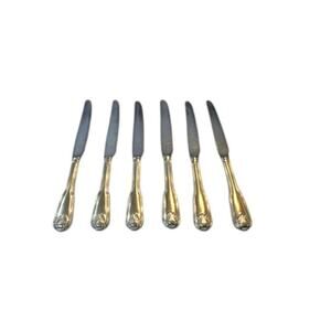 Towle London Shell French Hollow Dinner Knives Germany Set of 6